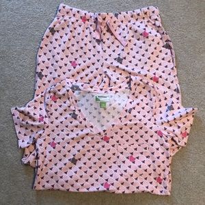 Vera Bradley Blush Heart Pajama Set